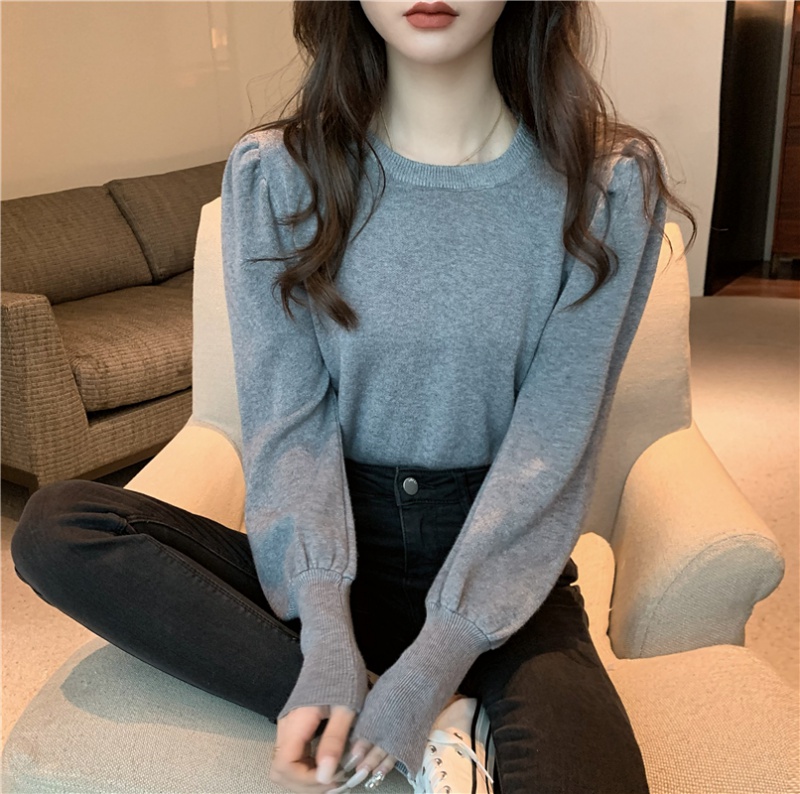 Puff sleeve autumn and winter sweater pullover tops