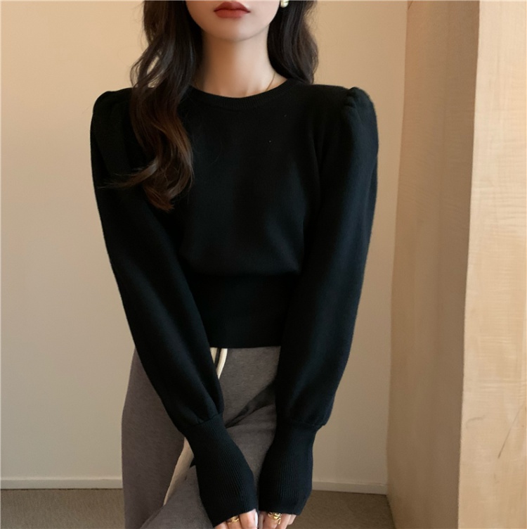 Puff sleeve autumn and winter sweater pullover tops