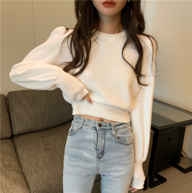 Puff sleeve autumn and winter sweater pullover tops