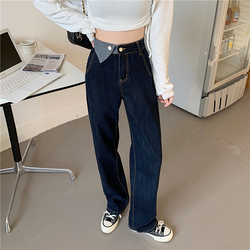 Lengthen show high wide leg pants mopping retro pants