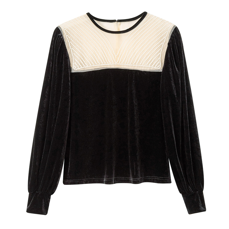 Korean style bottoming shirt round neck tops for women