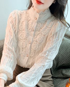 Lady high collar bottoming shirt autumn and winter tops