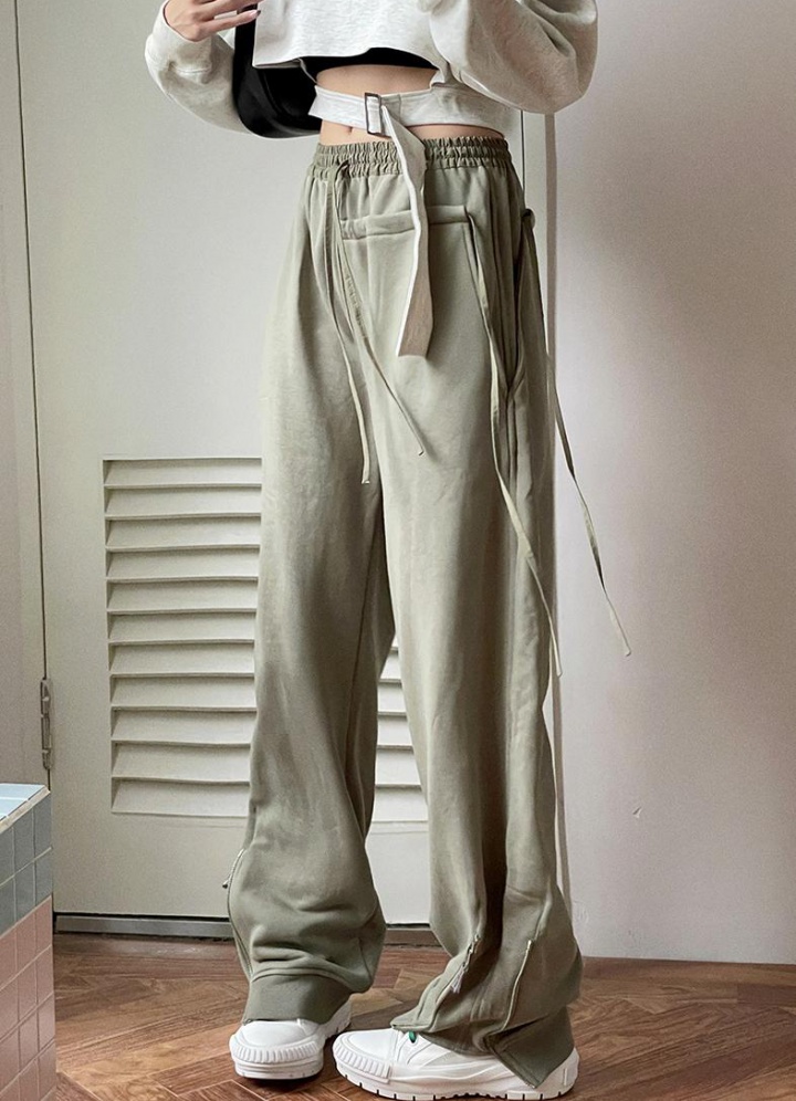 Hip-hop zip sweatpants Casual autumn long pants for women