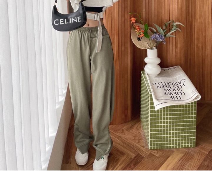 Hip-hop zip sweatpants Casual autumn long pants for women