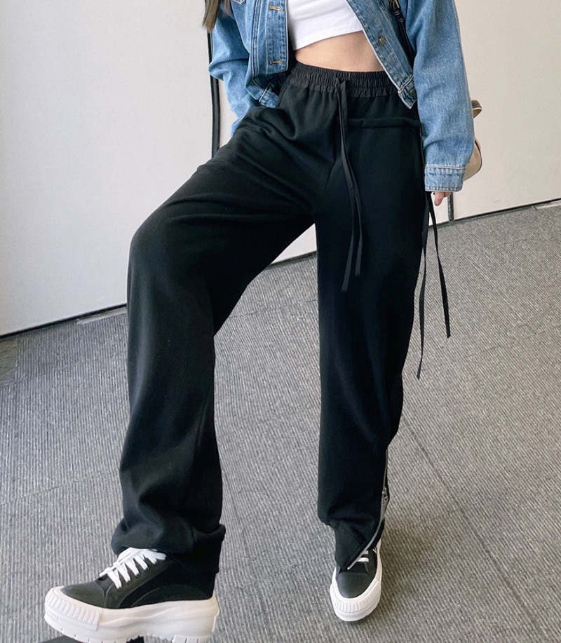 Hip-hop zip sweatpants Casual autumn long pants for women