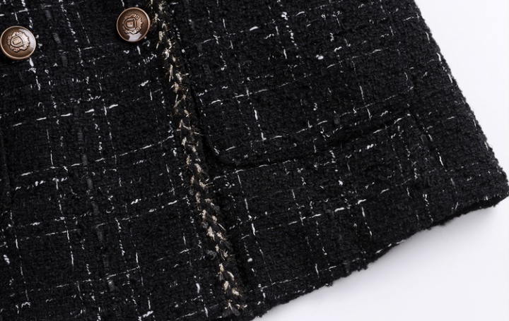 Loose woolen coat plaid business suit for women