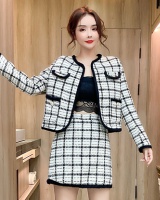 Western style short skirt package hip coat a set