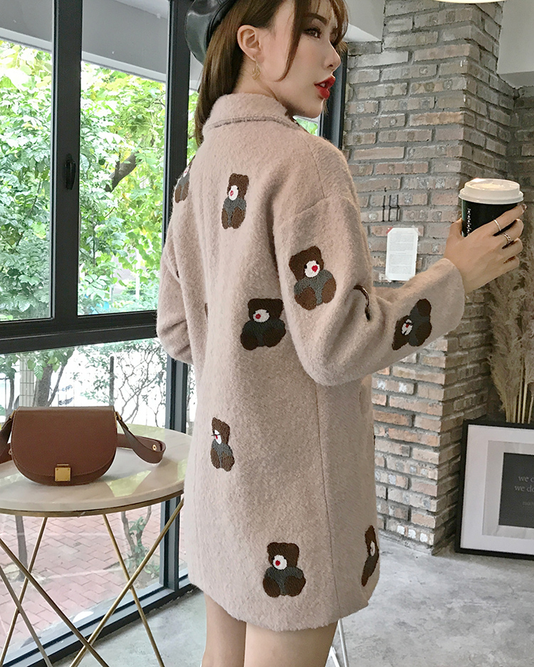 Woolen overcoat long woolen coat for women