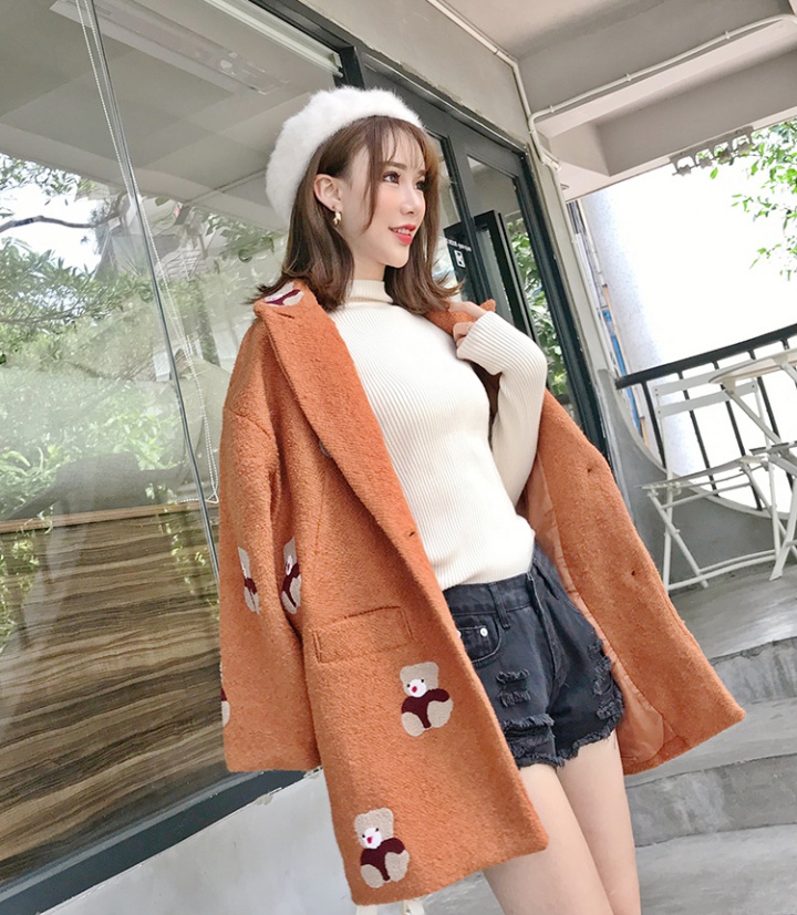 Woolen overcoat long woolen coat for women