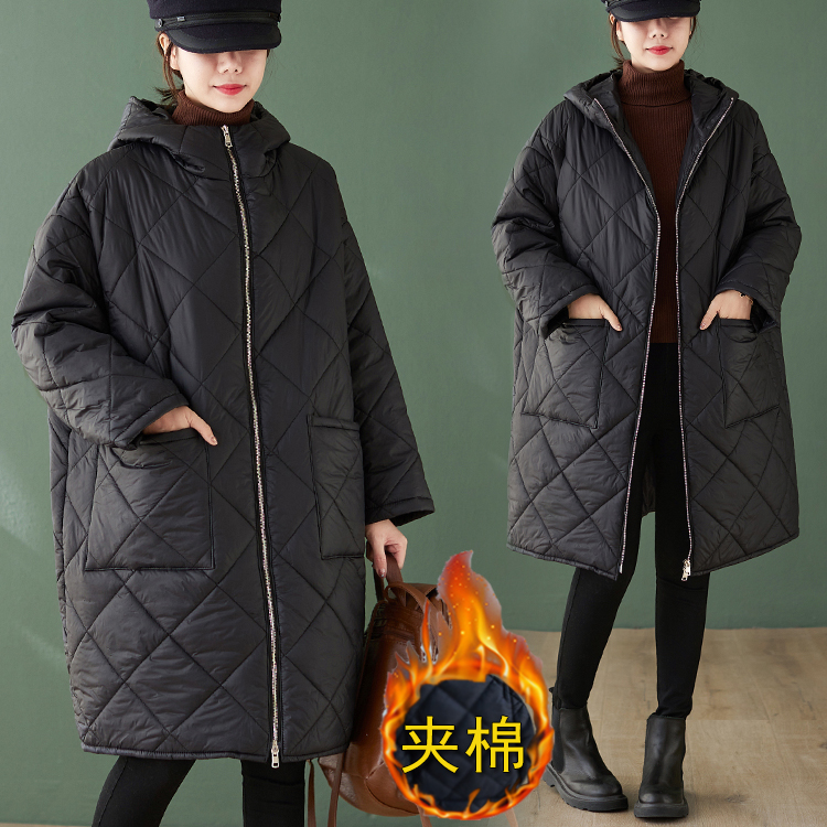 Thermal long large yard loose Casual cotton coat