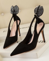 Low banquet shoes European style pointed high-heeled shoes