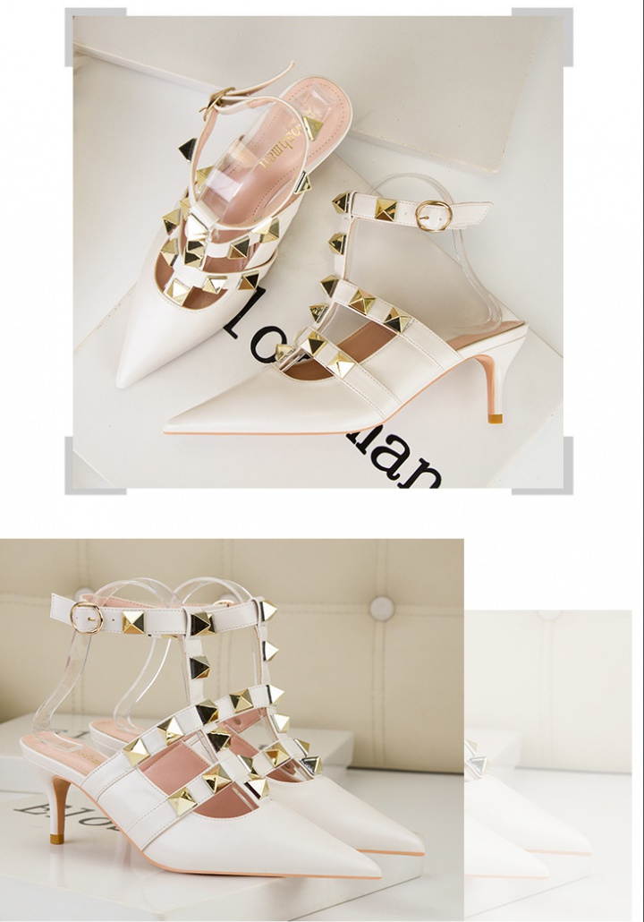 Rome style pointed rivet fashion high-heeled sexy shoes