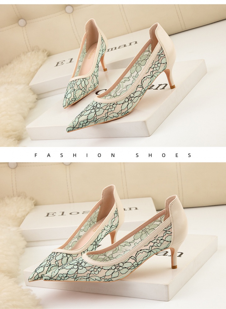 Slim stilettos lace high-heeled shoes for women
