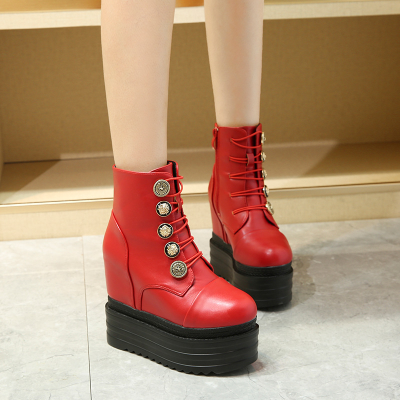 Autumn and winter martin boots red boots for women