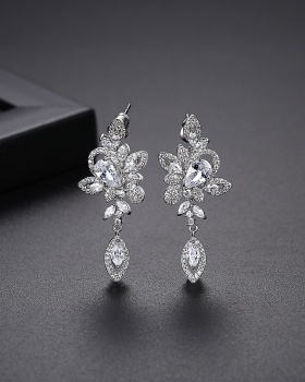 Fashion tassels earrings zircon stud earrings for women