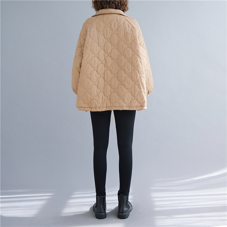Long winter curve cotton coat fashion waves coat