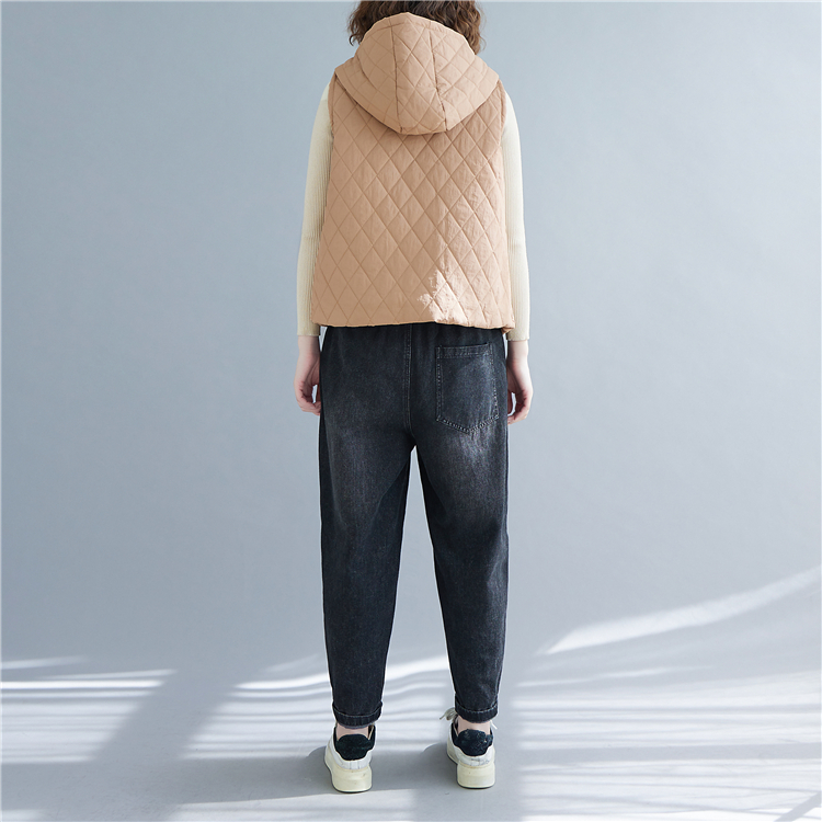 All-match slim waistcoat large yard cotton coat for women