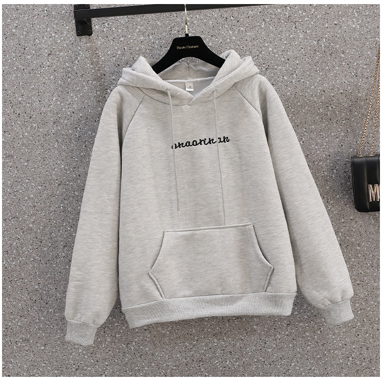 Large yard thick hoodie winter letters coat for women