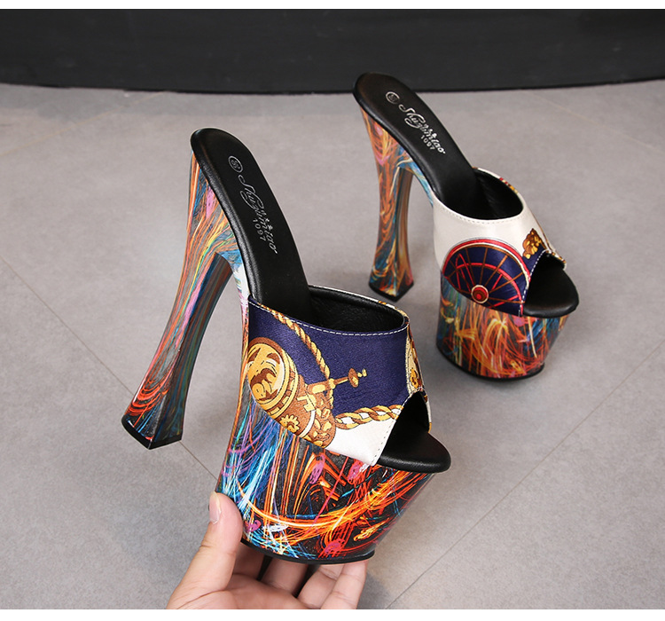 Nightclub very high shoes model pole dancing slippers