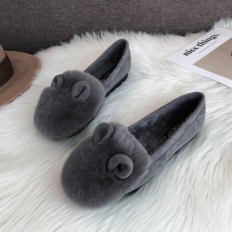 Cartoon rabbit cotton shoes lovely couples winter slippers