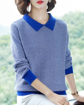 Knitted tops all-match bottoming shirt for women