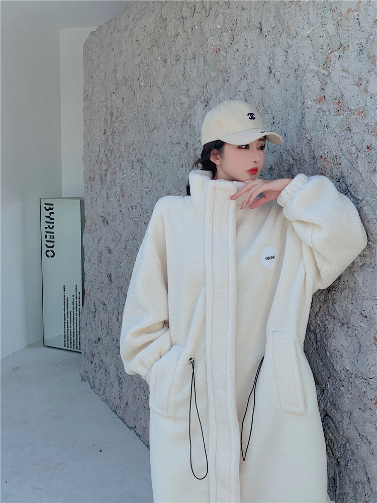 Thermal winter cotton coat imitation lamb's wool overcoat