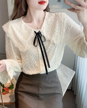 Doll collar shirts lace bottoming shirt for women
