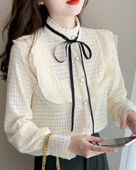 Lace tops autumn and winter shirt for women