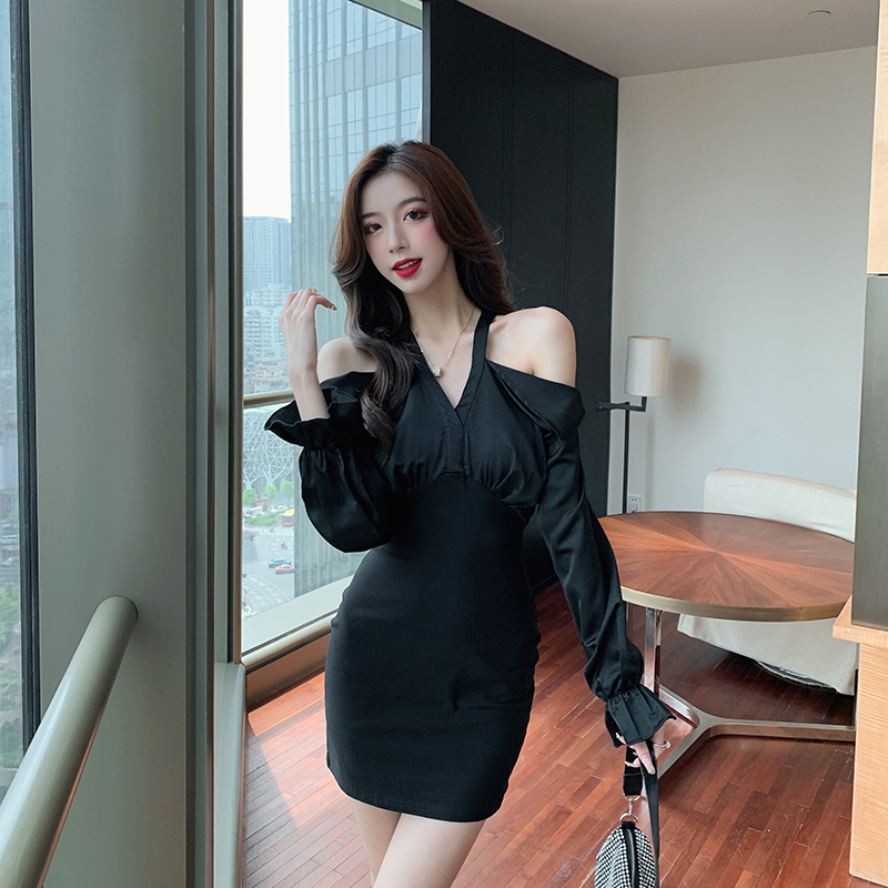 Pseudo-two package hip fashion strapless spring dress