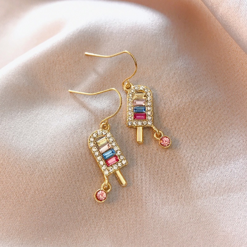 Creative colors stud earrings light earrings