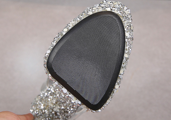 Thick high-heeled shoes rhinestone slippers for women