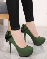 Autumn and winter bow platform Korean style shoes for women