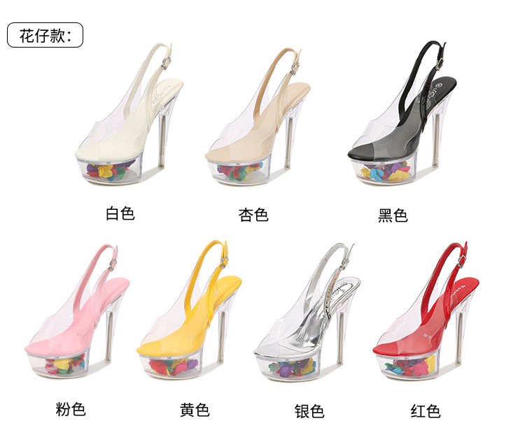 Model colors shoes steel catwalk sandals for women
