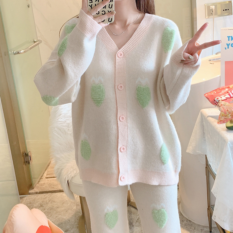 Sweet thick soft pajamas a set for women