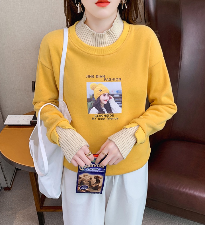 Korean style hoodie loose tops for women