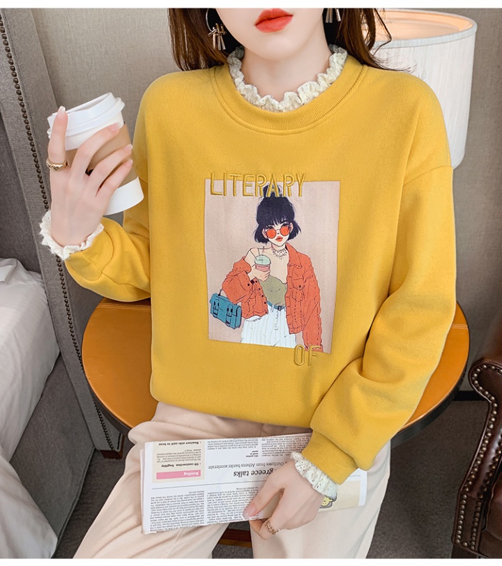 Casual loose hoodie thick spring and autumn tops for women