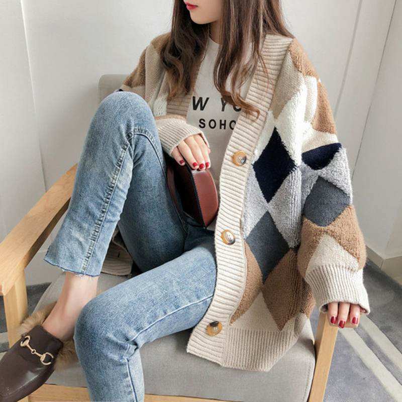 Loose Korean style coat knitted lazy cardigan