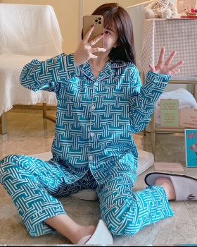 Korean style sweet cardigan autumn pajamas a set