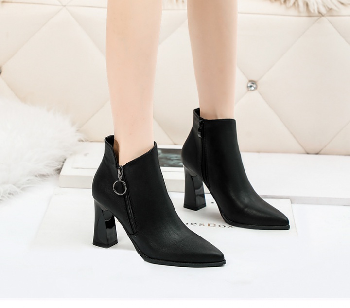 European style thick martin boots pointed sexy boots