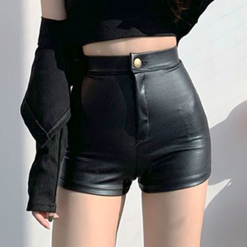 Package hip sexy leather pants tight leather short pants