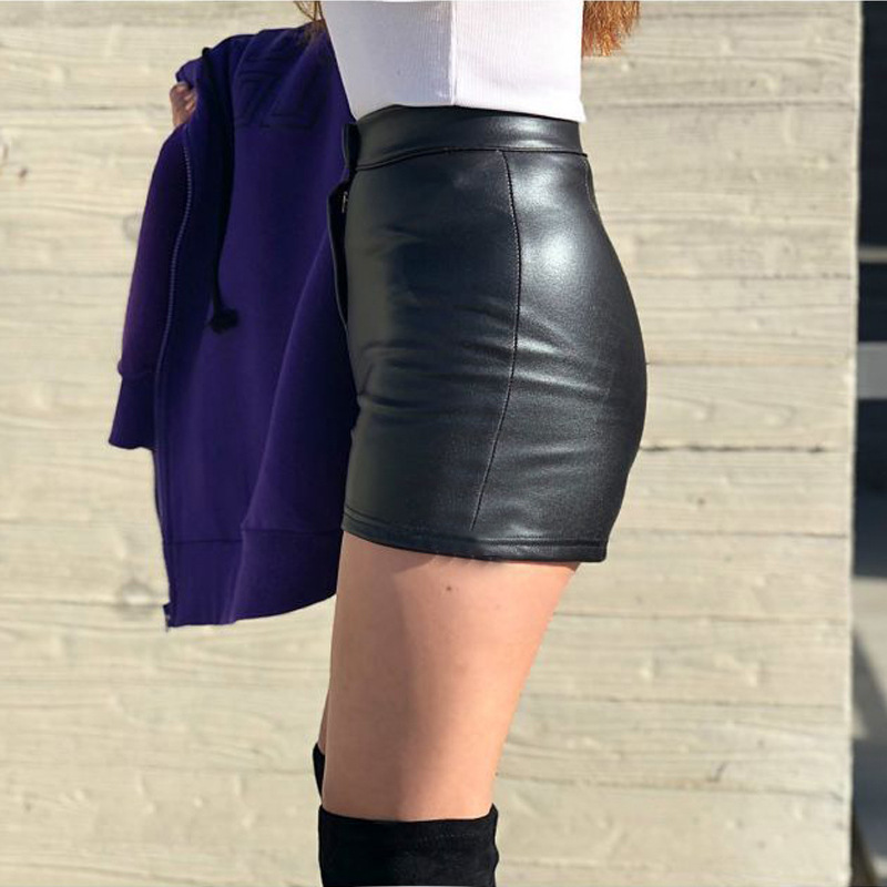 Package hip sexy leather pants tight leather short pants