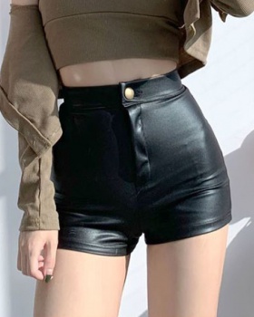 Package hip sexy leather pants tight leather short pants