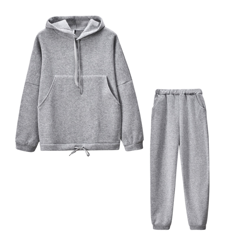 Casual pure fashion hoodie 2pcs set for women