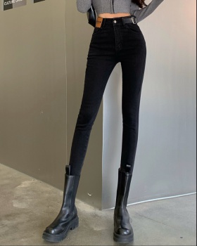 Fashion Korean style pencil pants high waist jeans for women
