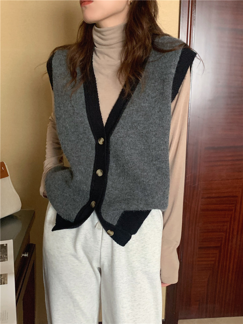 All-match simple cardigan Korean style sweater