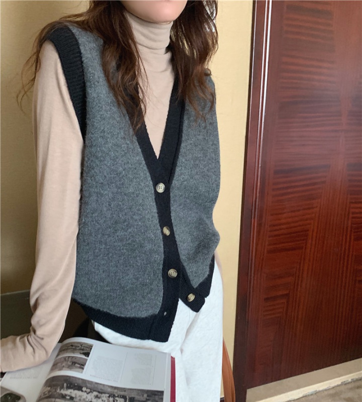 All-match simple cardigan Korean style sweater