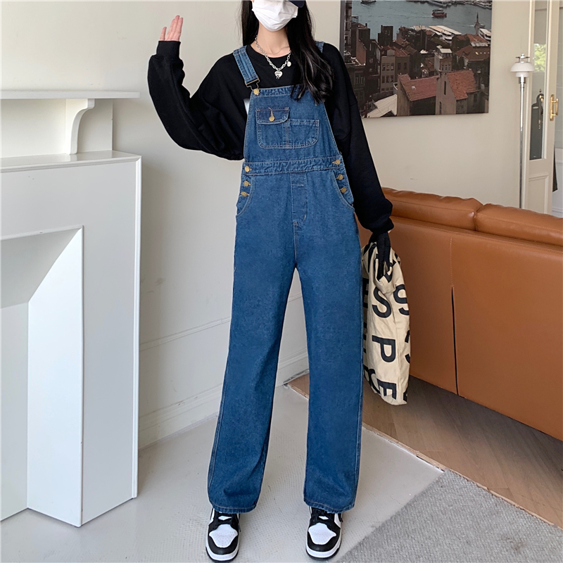 Large yard fat work clothing high waist loose jumpsuit