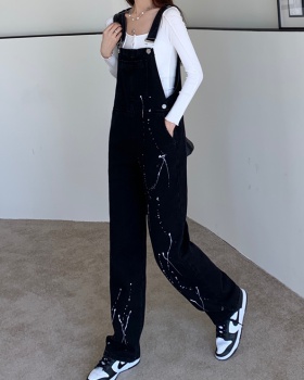 Large yard high waist work clothing fat loose jumpsuit