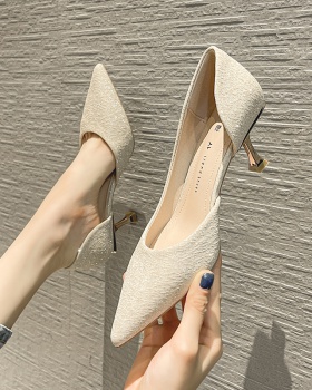 Pointed maiden high-heeled shoes France style shoes