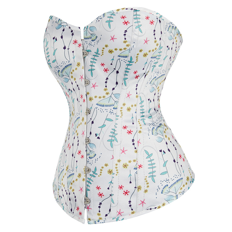 White European style shapewear printing court style corset